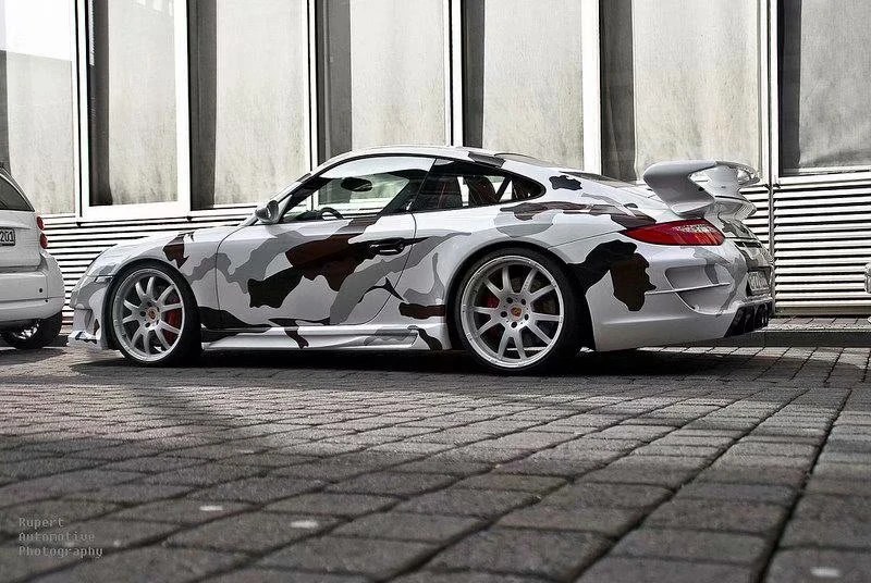 Black White Vinyl Film Wrap-1