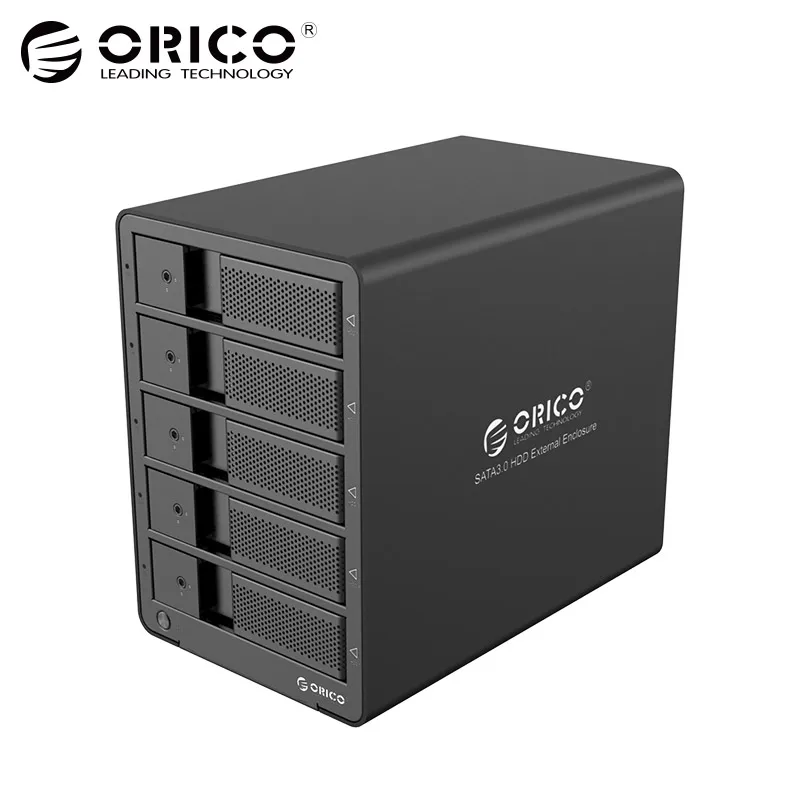 

ORICO 9558RU3 Aluminum USB 3.0 5 bay 3.5-inch Black SATA Hard Drive Enclosure Support 5x 8TB Drive Docking Station Box