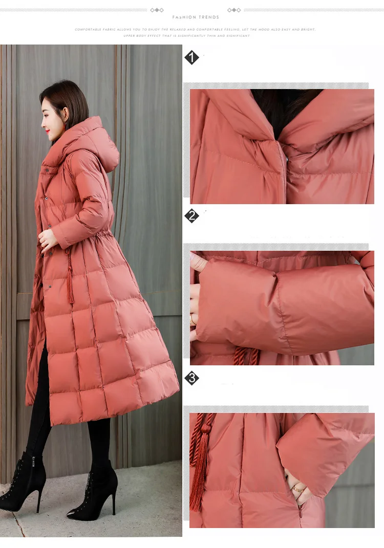 Winter New Collection Bio Fluff Hooded Women's Winter Coat Parka European Style Warm Stylish Women's Winter Jacket