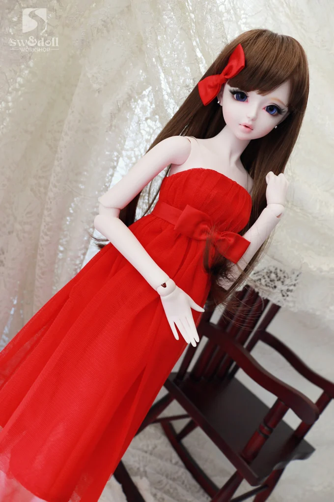 Одежда для куклы BJD/SD/бюстгальтер платье с вуалью масштаба 1/4 3 цвета на выбор
