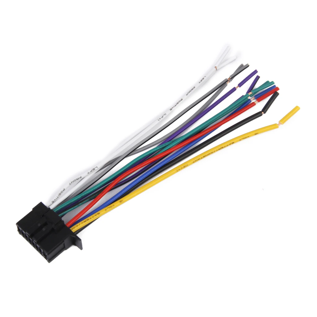 16 Pin Radio Wire Harness Audio Connector Line For Pioneer 2350 Cars Speaker EIA Color Code 6.3 Inch Car Stereo Wire Harness