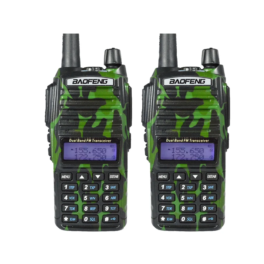 Рация baofeng uv 82 2 шт. гарнитура камуфляжная зеленая рация 5 Вт двусторонняя