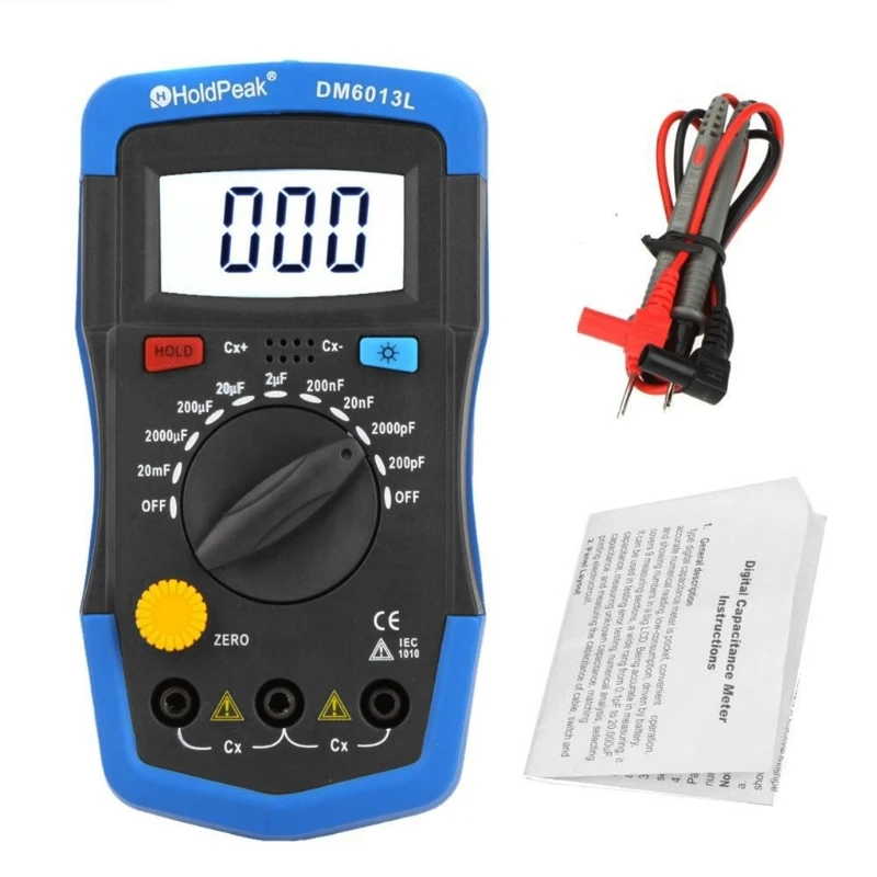 

Handheld Digital Capacitance Meter Capacitor Tester Capacimeter Electronic Auto #Sep.08