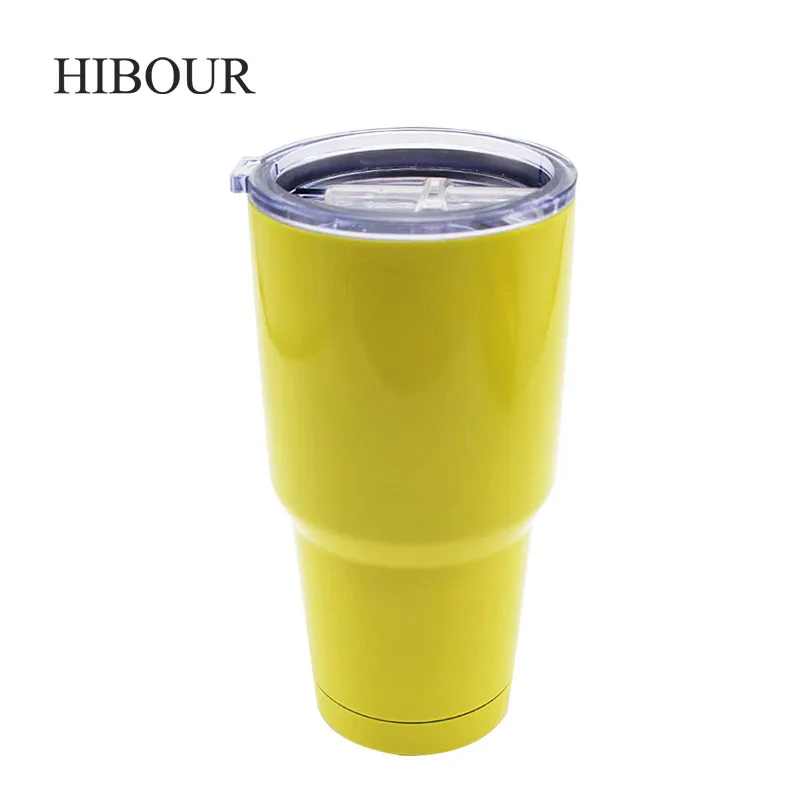 HIBOUR Bright light yellow Coffee mug Stainless Steel Dehydration Cup