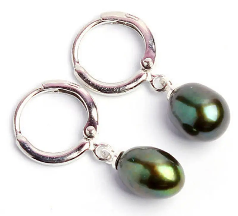 

Wholesale price 16new ^^^^NATURAL GREEN REAL PEARL 100% SOLID STERLING SILVER HOOKS EARRINGS