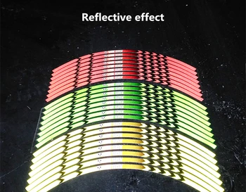 

1 Set 18 Inch Weight 1cm Modified Wheel Strips Stickers Waterproof Night Reflective For Bike Motorcycle Car Styling