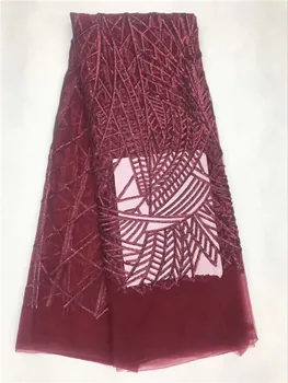 

Fashionable wedding/party French tulle lace cloth African net lace fabric for sewing GN133(5yards/lot)