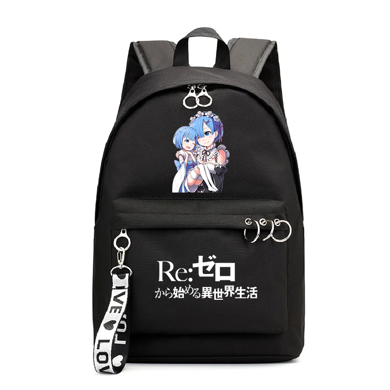 

Re:Zero School Backpacks Bags Anime Printed Knapsack Bag Girls Backpack Back To School Bag for Teenager Girls Mochila Feminina