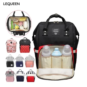 

LEQUEEN Fashion Mummy Maternity Diaper Bag Large Nursing Bag Travel Backpack Designer Stroller Baby Bag Nappy Backpack