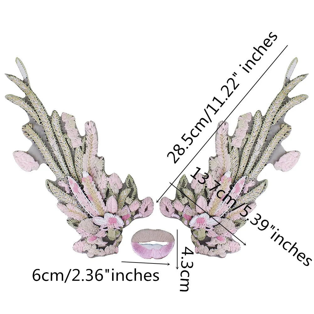 Орел вышитый цветок крылья рот пришить патчи большое крыло птица значок бисера Кружева патч «Лебедь» для куртки жилет одежда сумки