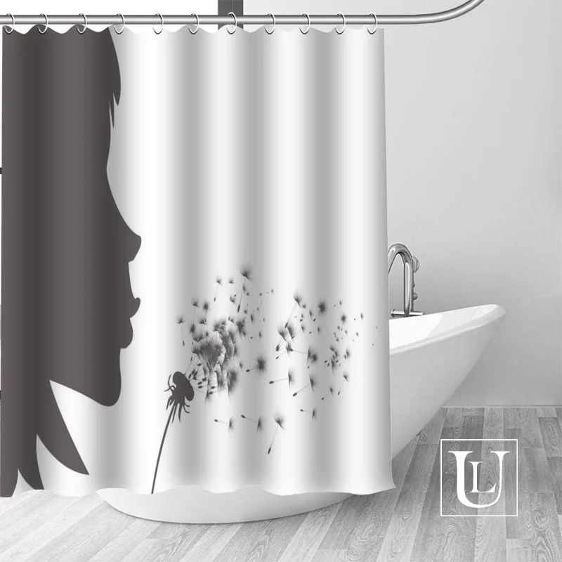 Shower Curtain Высококачественный изготовленный на заказ Одуванчик занавеска из полиэстеровой ткани занавески с крючками для ванной комнаты плесени устойчивый Декор ванной комнаты - Цвет: Shower Curtain