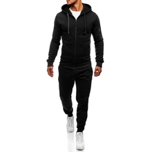 ZOGAA Men Sets Hoodies Sweatshirts Tops and Pants Sportsshirt Zipper Tracksuits Man Sweatsuit