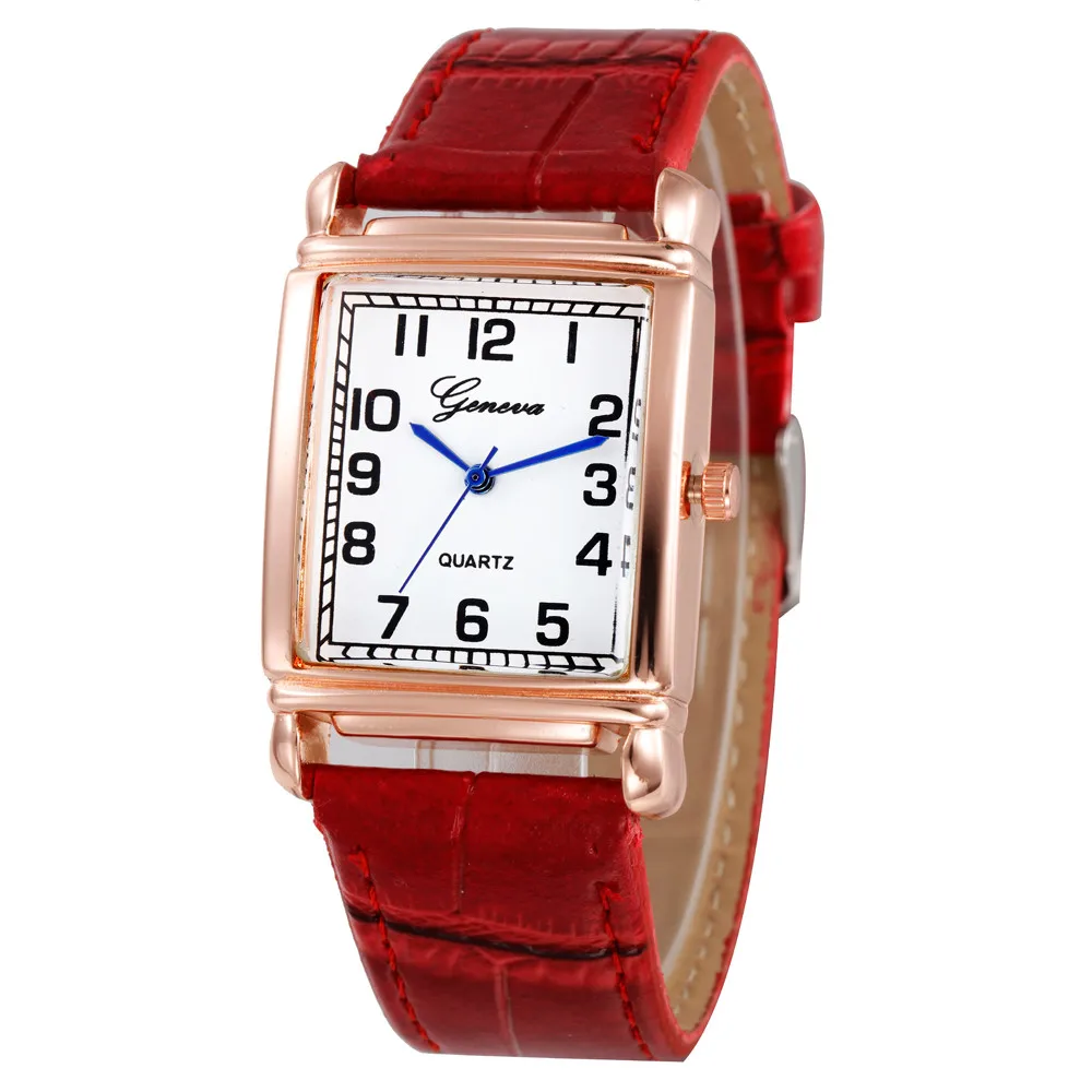 Женские часы-браслет Duobla квадратной формы с кожаным ремешком, минималистичные наручные часы для женщин, женские кварцевые часы, Прямая поставка 40Q