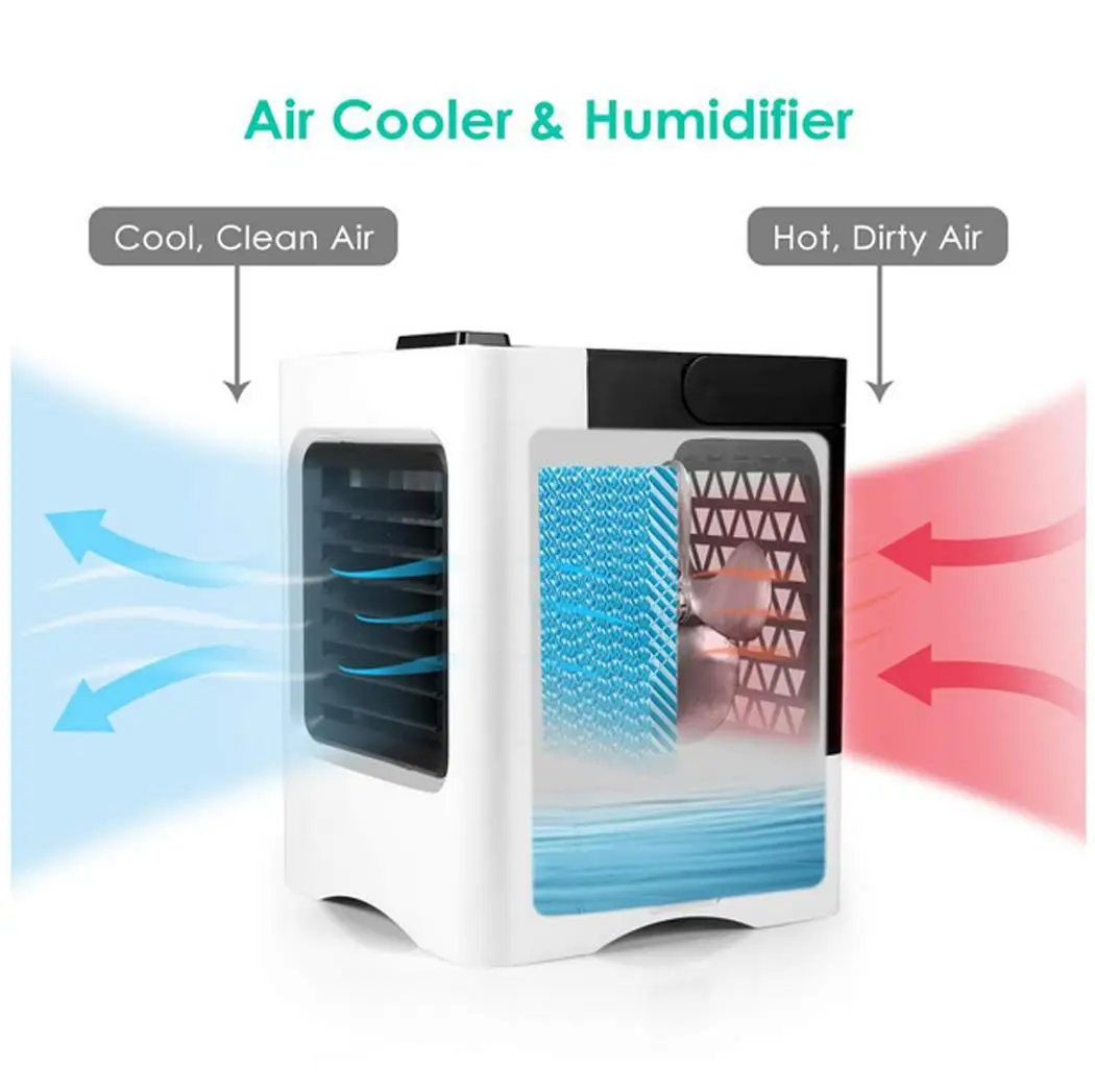 Офисный мини-вентилятор, домашний портативный кондиционер, настольный вентилятор для охлаждения воздуха