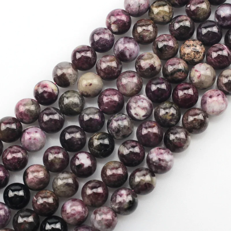 

round mixed tourmaline beads natural stone beads DIY loose bead for jewelry making for bracelet making strand 15" free shipping