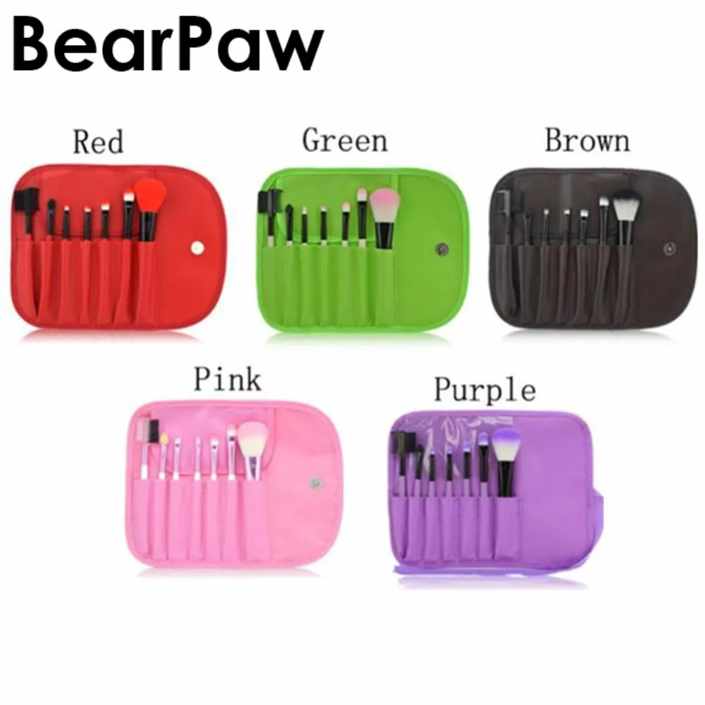 BearPaw 8 видов цветов 7 шт./компл. набор кистей для макияжа мягкие синтетические