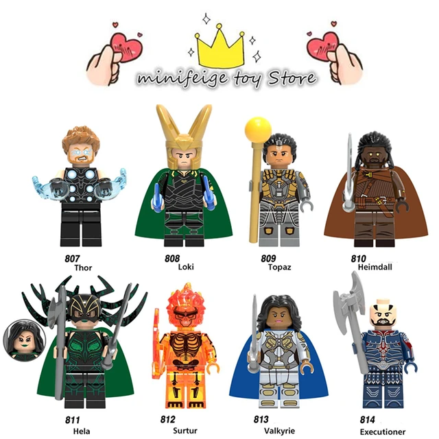 New Marvel Greek Mythology Super Hero Film Model Building Blocks DIY