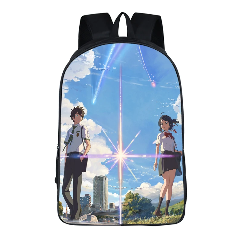 

16 Inch Anime Your Name Kiminonaha Backpack For Teenagers Boys Girls School Bags Travel Bag Children School Backpacks Gift