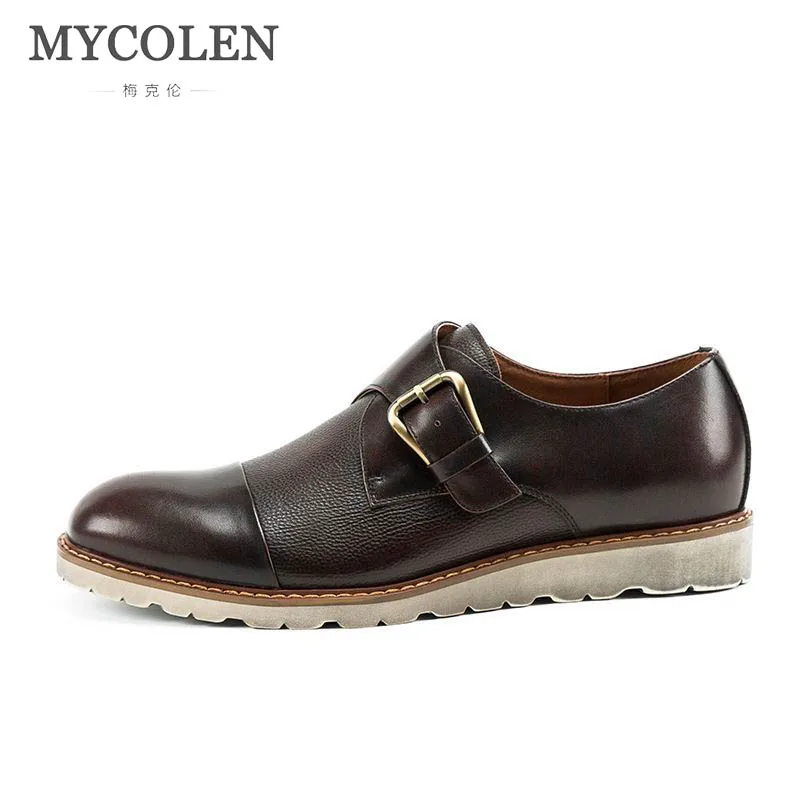 

MYCOLEN Spring/Autumn Hot Sale Classic Solid Mens Genuine Leather Luxury Fashion Luxury Men Shoes Male Loafers Zapatos Hombre