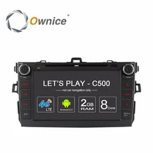 Ownice C500 Android car dvd player for Toyota corolla 2007 2008 2009 2010 2011 in dash Radio gps navigation Multimedia Device PC