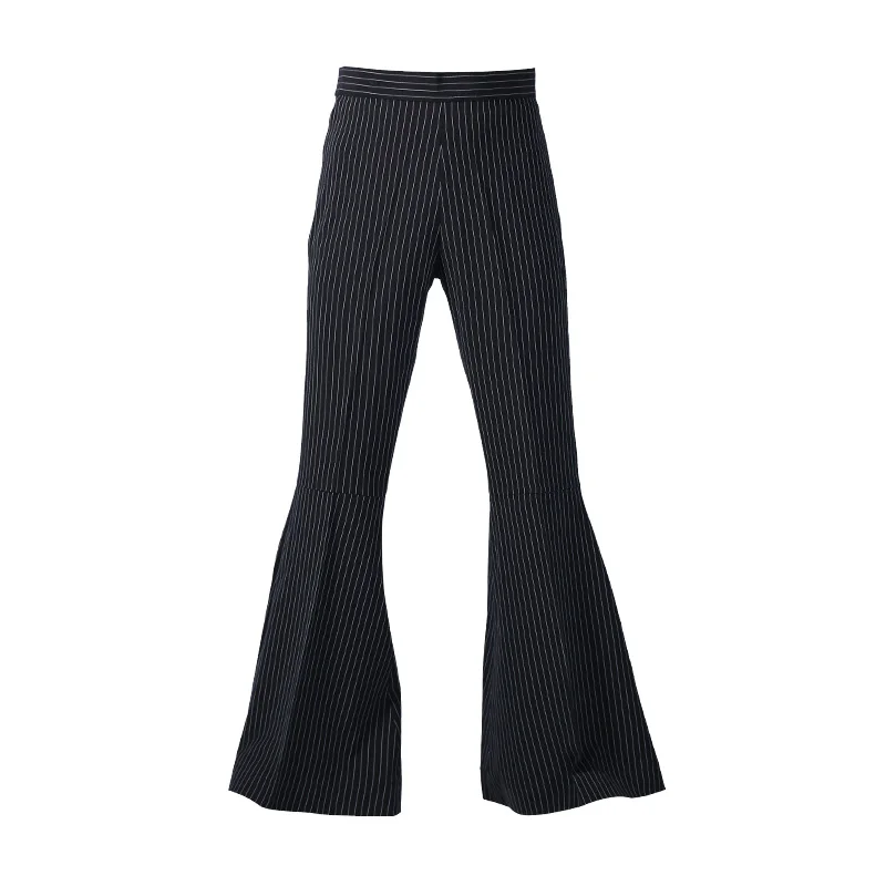 

Custom size Fashion Women high waist stripe pants Latin Square Dance Ballroom dancing modern dance trousers wide leg trousers