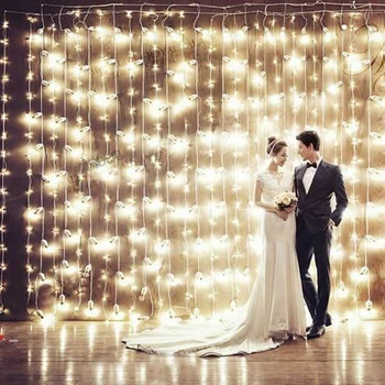 

3M*3M/3M*1M US 110V/EU 220V Led Christmas Fairy String Curtain Lights Outdoor/Indoor Garland for Window Wedding Party Decor