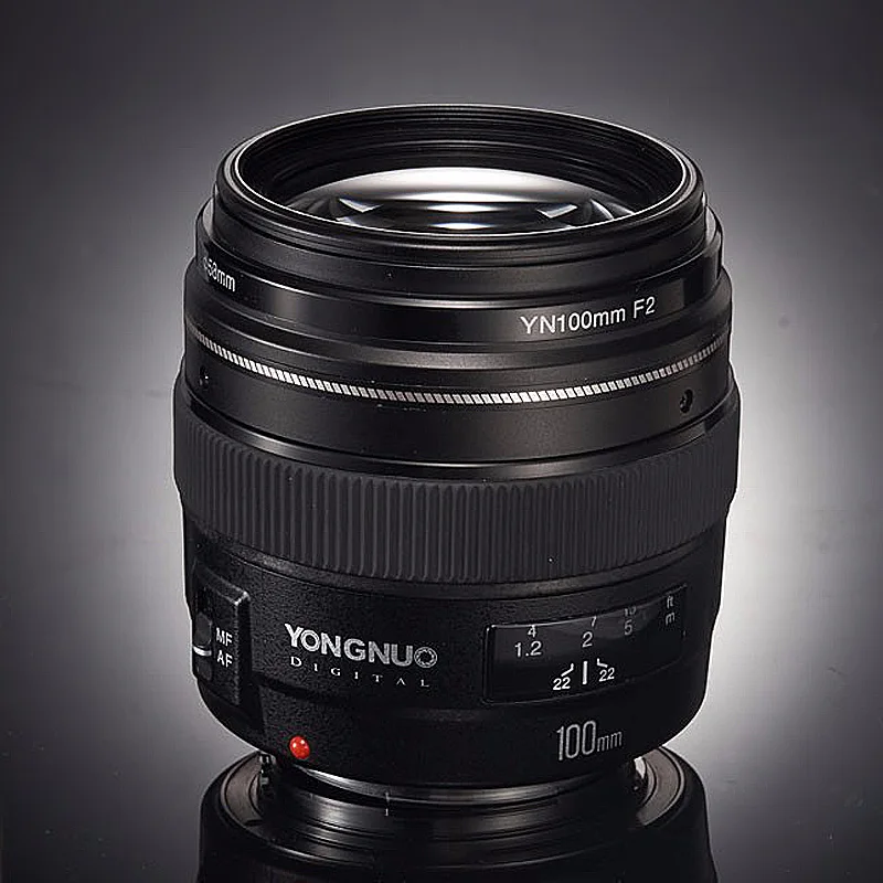 

YONGNUO YN100mm F2 AF MF Medium Telephoto Lens Prime Lens Large Aperture Auto Focus Lens for Canon EOS DSLR or nikon AF Camera