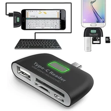 TOFOCO USB 3,1 type-c OTG кард-ридер Тип C USB-C штекер USB 3,0 OTG TF SD MS Женский адаптер для OTG телефона Macbook