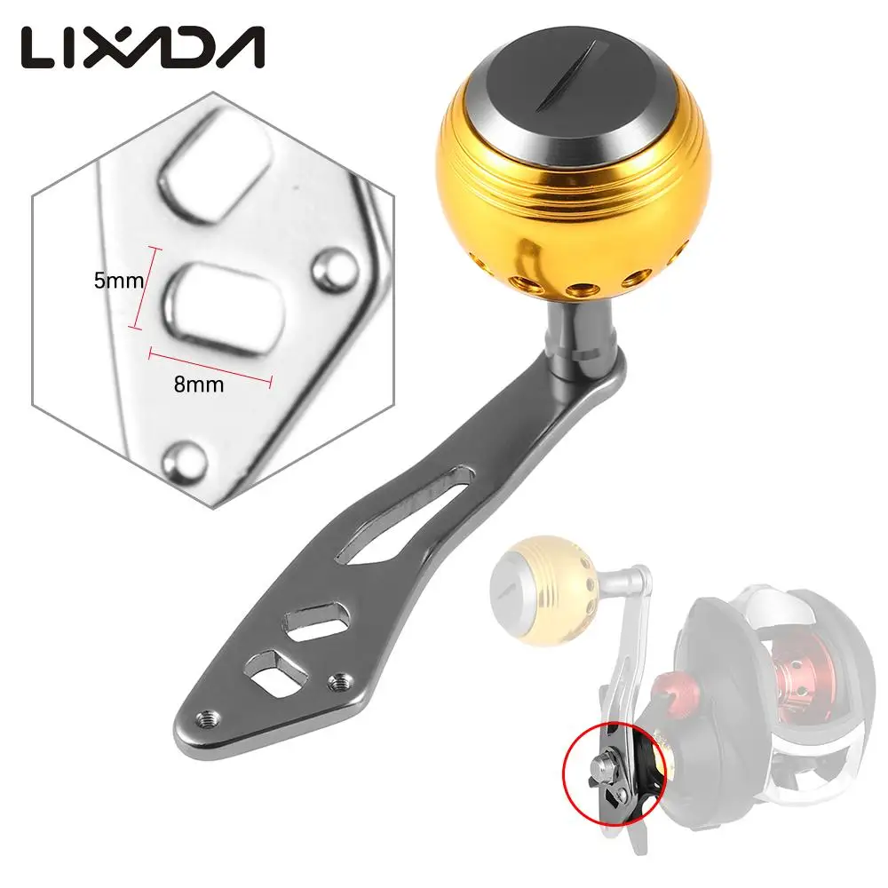 Lixada Metal Reel Handle Big Knob Baitcasting Fishing Reel Handle Drum