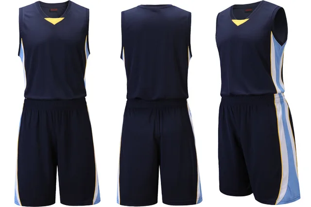 Blank Basketball Jersey Men Sports Suit Training Shirt and Shorts Set ...