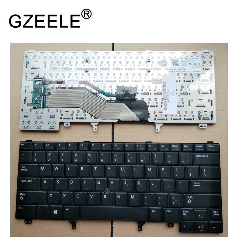 GZEELE для Dell Latitude E5420 E6320 E6420 C7FHD PK130FN3A00 с точечной палкой не-подсветка США клавиатура для ноутбука версии черный