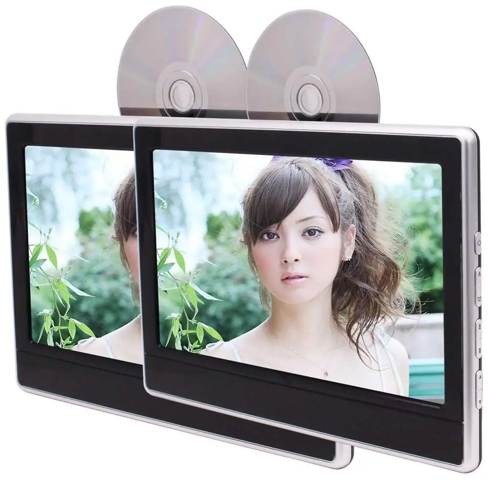 

Car Headrest Monitors Pair of 11.6 inch LCD Screen DVD Player with Remote Control support USB/SD HDMI Port IR FM Transmitter