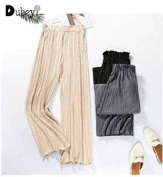 

Girls Anti-mosquito Icing Pants Casual Pleated Loose Ruffle Pants Summer Thick Legging for Girl Kids Clothes Girls 4 To 14 Years
