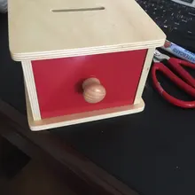 Монтессори, детская игрушка, деревянная копилка для младенцев, копилка, обучающая, образовательная, Дошкольная, обучающая, Brinquedos Juguets