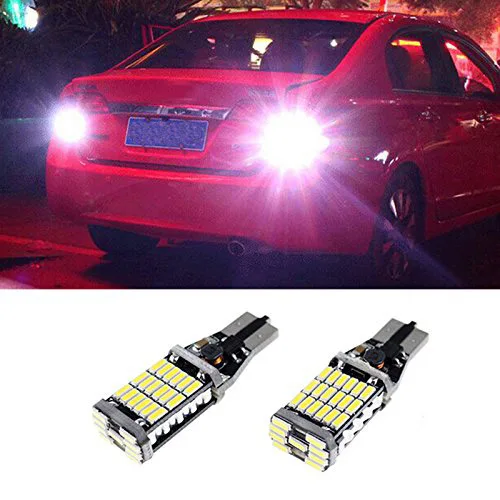 

1Pcs Auto T10 T15 4014 45 SMD White W5W 12V Canbus Car side wedge LED Error Free Tail Parking Reverse Backup Marker Lamp Bulb.