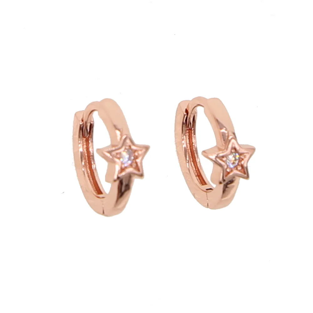 

2018 New Fashion Simple Modern minimal Geometric Star Earrings for Women round hoop design Brincos Birthday Dropshipping Gifts