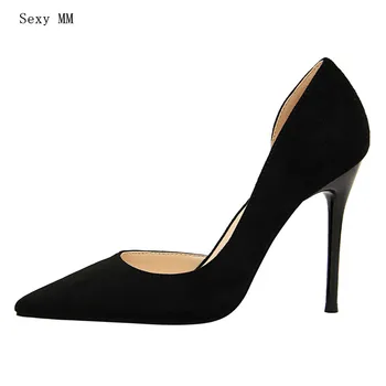 

Summer High Heels Women Pumps Stiletto Thin High Heel Shoes D'Orsay Woman Party Wedding Shoes Kitten Heels Plus Size 34 - 40