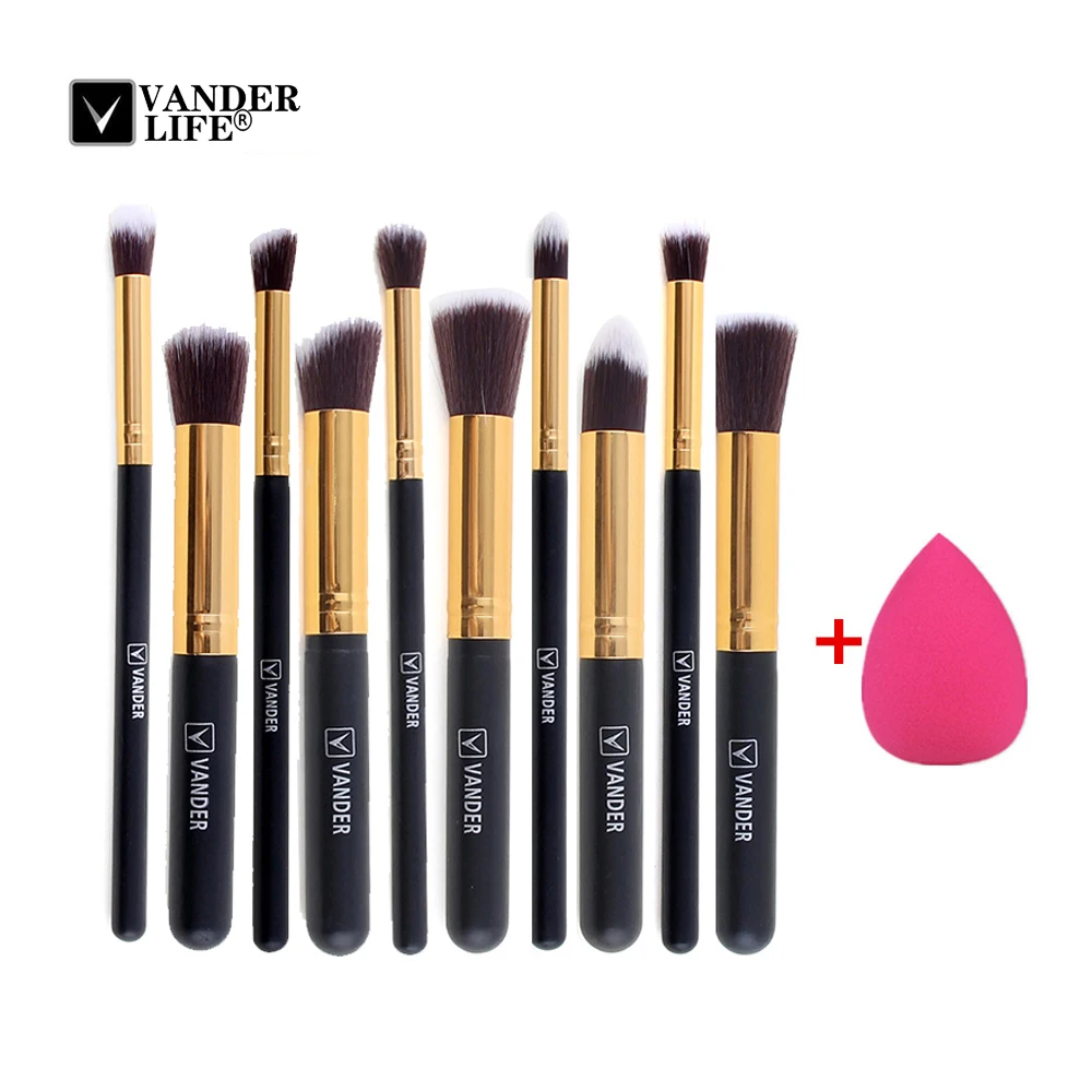Mini 10Pcs Makeup Brushes Foundation Blending Blush Make Up Brush With