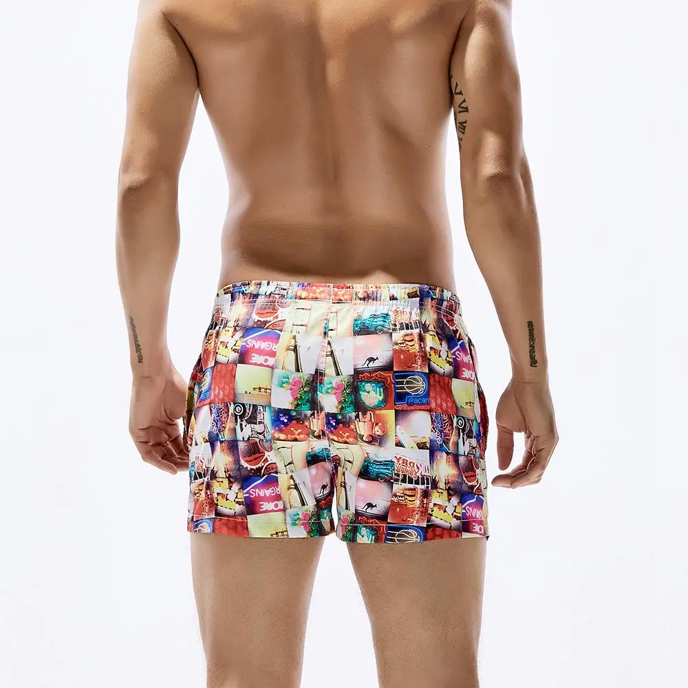Мужские спортивные штаны, пляжные шорты, быстросохнущие мужские шорты для плавания, серфинга, бега, спортивные шорты, подходящие по цвету, для спортзала, летняя одежда для плавания размера плюс