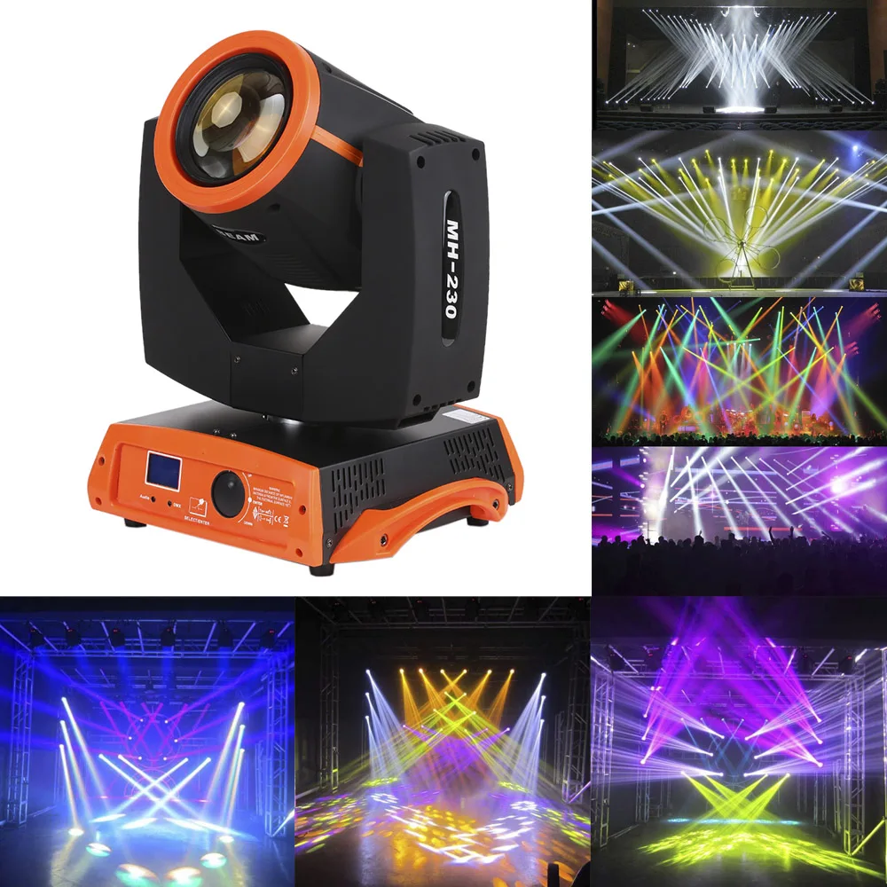 

Beam Gobo Prism Light Color Jumping Strobe Dimming DMX512 Master-Slave 230W LED Moving Head Spot Stage Lighting DJ Disco Light