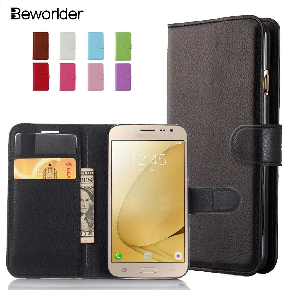 Beworlder For Samsung Galaxy J2 Pro Case Wallet Flip PU Leather Cover
