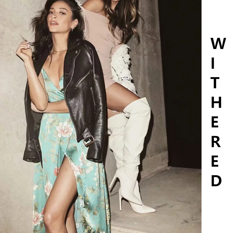

Withered Ins vintage floral printing stain spaghetti strapless sexy dress women vestidos vestidos de fiesta de noche maxi dress