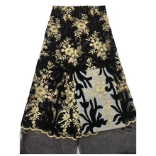 Me-dusa/модное платье с цветочным узором высокого качества, африканский кружевной французский Фатин, кружевное свадебное платье, ткань, бархат, вышивка золотой нитью