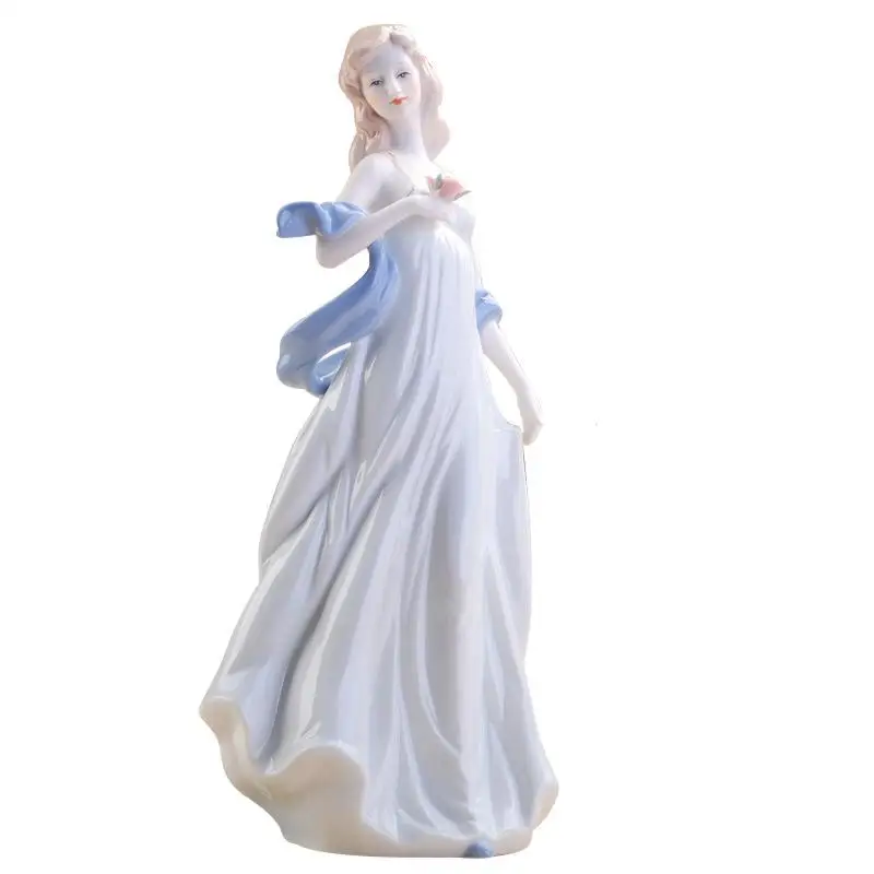 Goede Hot Koop Home Decor Keramische Beeldjes Art Ambachten Porselein Bar Koffie Ornament Bruiloft Decoratie Europese Lady Keramische Gift A30