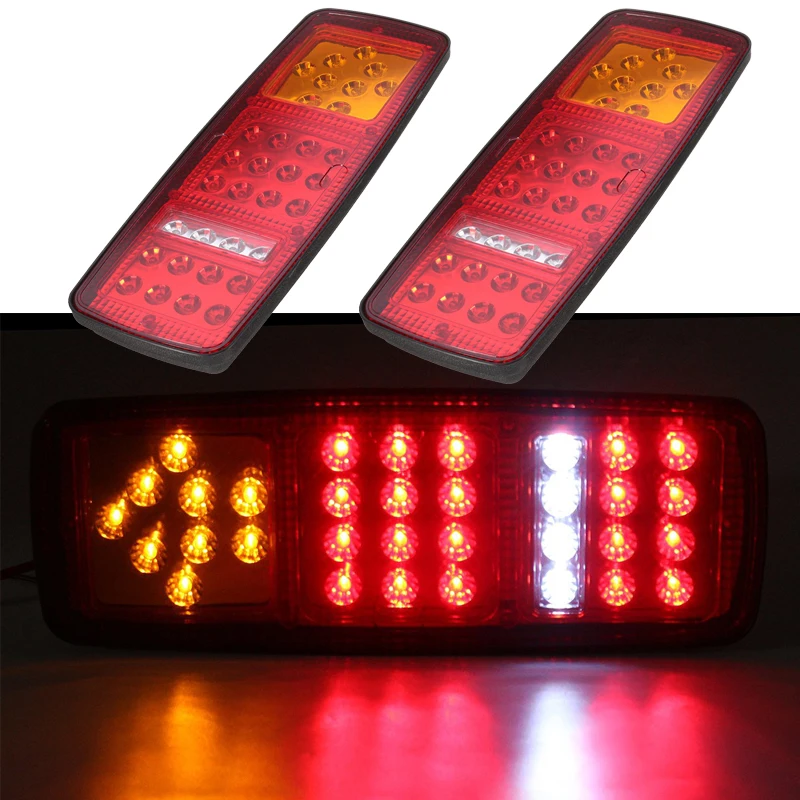 

2Pcs Car Rear Tail Lamp Stop Lights Arrow Turn Signal Reverse Light for 12V Automobiles Car Truck Trailer Benz
