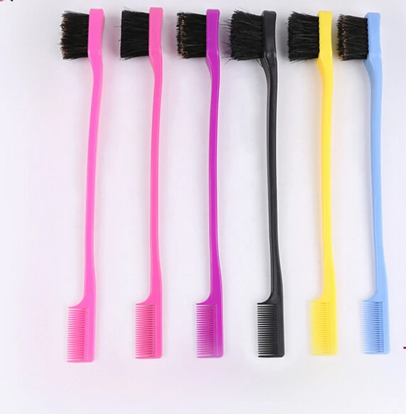 1Pcs Edge Control Cleaning Tooth Brush Cleaner Double Sided Comb Hair
