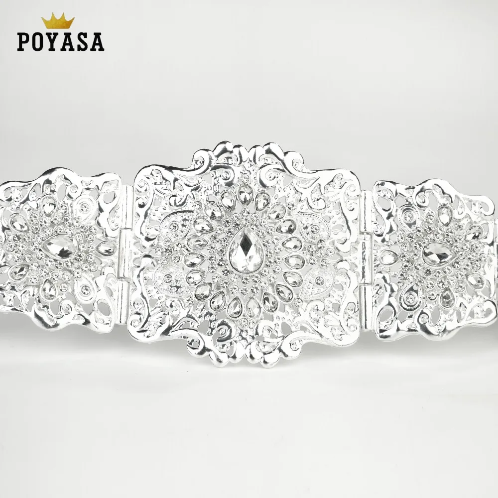 

Moroccan big size Chic Caftan wedding gold and silver Metal belt for Luxury Gold Color Women Belt Chain Adjustable Length