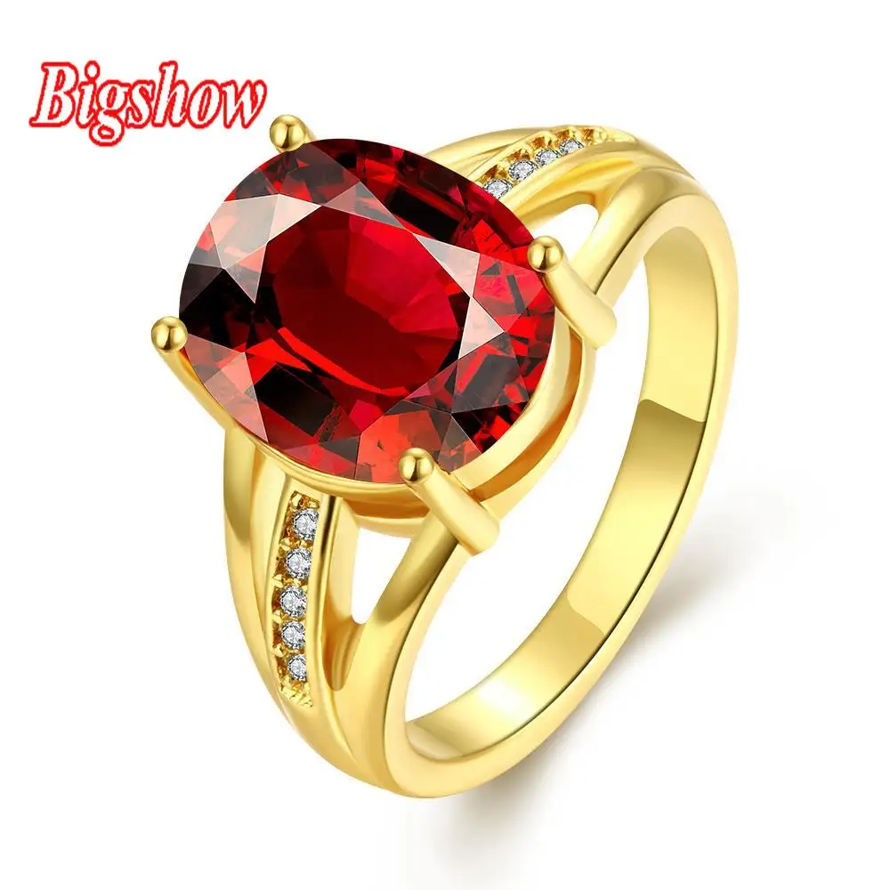 24k yellow goldrose goldplatinum plated jewelry promise rings 4.0ct rubysapphire zircon stone crystals R284-A-8