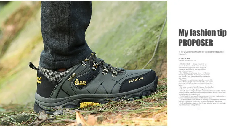 Men Hiking Shoes Waterproof Anti-Skid Outdoor Trekking Shoes High Quality Climbing Sneakers Man Sports Shoes Plus Size 39~47 (19)