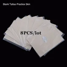8 шт./партия Перманентный макияж кожа для практики нанесения татуировки заготовки для обучения татуировке поддельные шкуры лучшего качества двусторонняя для начинающих художников